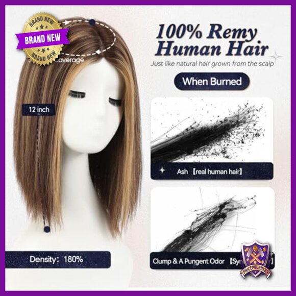 Large Swiss Mono Base Human Hair Topper 7x8 90g For Thinning Hair
